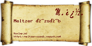 Meltzer Özséb névjegykártya